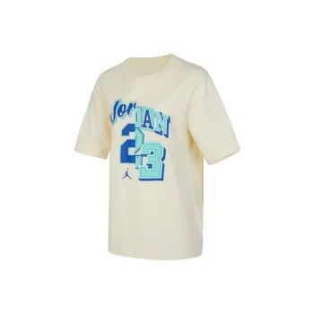 Jordan Drop Shoulder Sleeve T Shirt Women's Beige