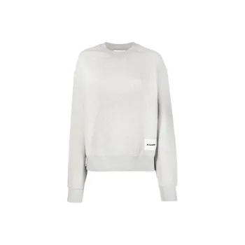 JIL SANDER + Logo Patch Straight Hem Sweatshirt