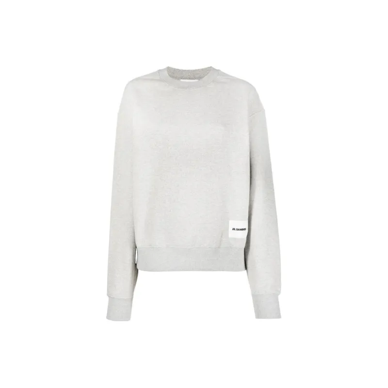 JIL SANDER + Logo Patch Straight Hem Sweatshirt-0