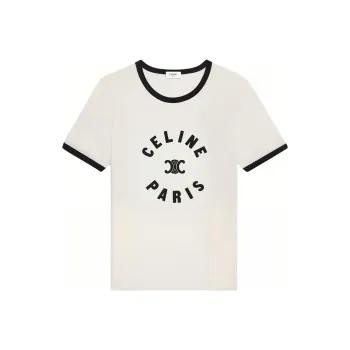 CELINE Triomphe T shirt In Cotton Jersey