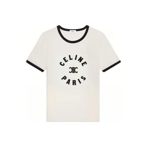 CELINE Triomphe T shirt In Cotton Jersey