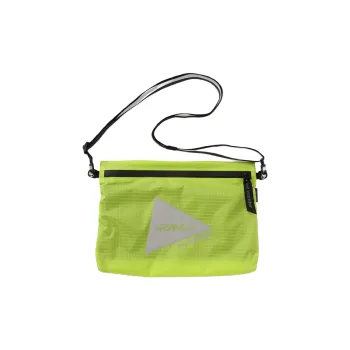 Gramicci And Wander Collaboration Nylon Crossbody Bag Unisex Yellow/Beige/Black