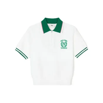 MLB Preppy Style Collection New York Yankees Polo Shirt Women's Ivory