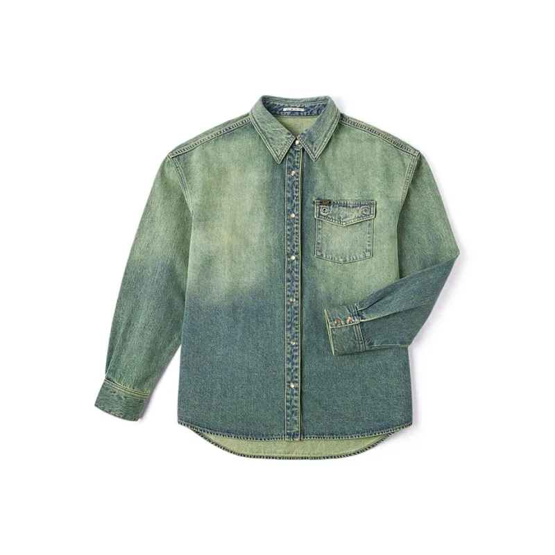 Lee FW24 Denim Shirt Women's Medium Blue-0
