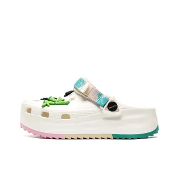 DAPHNE Clogs Women's White Multicolor Rainbow