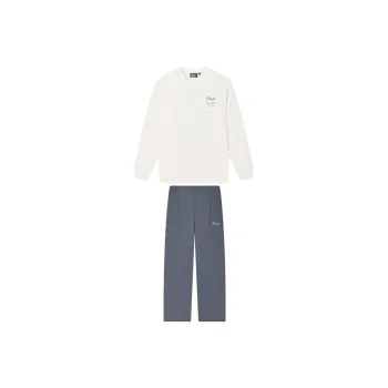 FILA Casual Sportswear Men Cloud White+Wall Mud Gray
