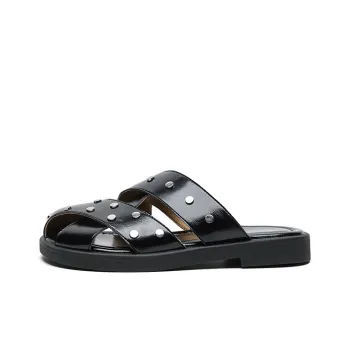 JOSINY Rubber Sole Metal Abrasion Resistant Closed Toe Slippers Women's