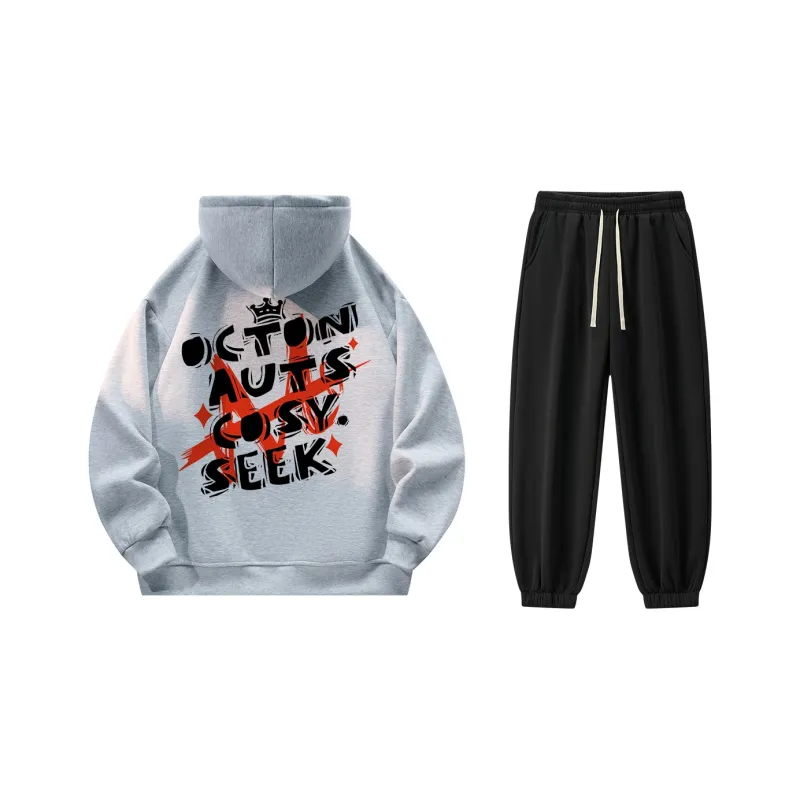 Small Columns Under The Sea Sweatshirt Set Unisex-14