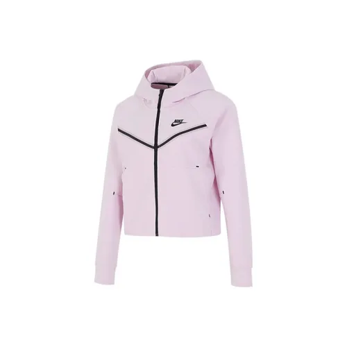 Nike Sportswear Kids' Tech Fleece Full Zip Hoodie Pink Foam/Heather/Black