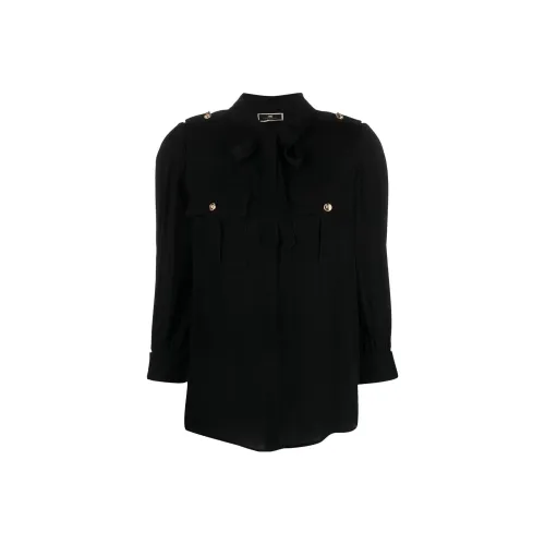 Elisabetta Franchi Long Sleeved Tied Neck Shirt