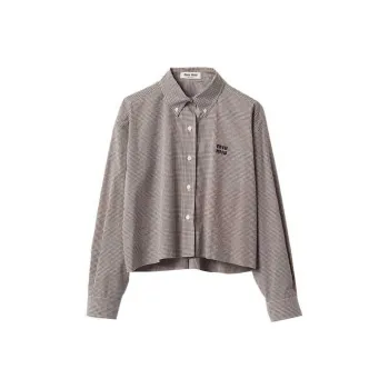 MIU MIU Checked Button Up Shirt