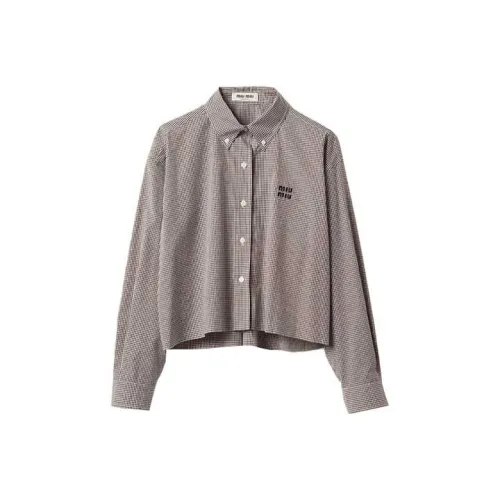 MIU MIU Checked Button Up Shirt