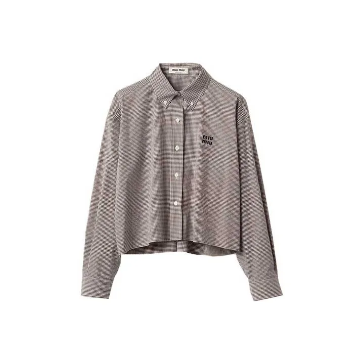 MIU MIU Checked Button Up Shirt-0