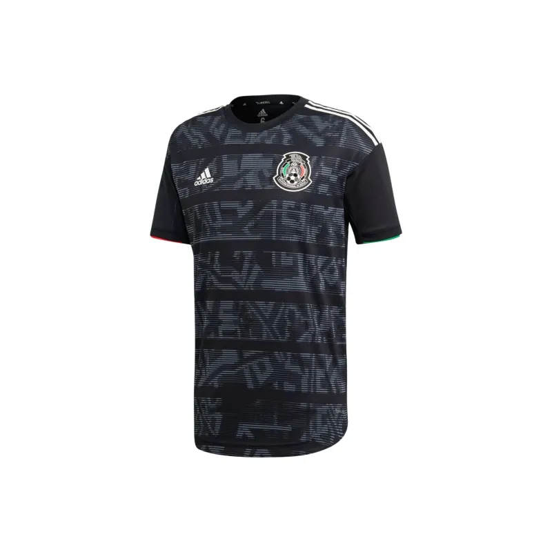 Adidas Mexico Soccer Jerseys 2019 Season Mexico Hirving Lozano No. 22 Size Unisex Black Gray Color-0