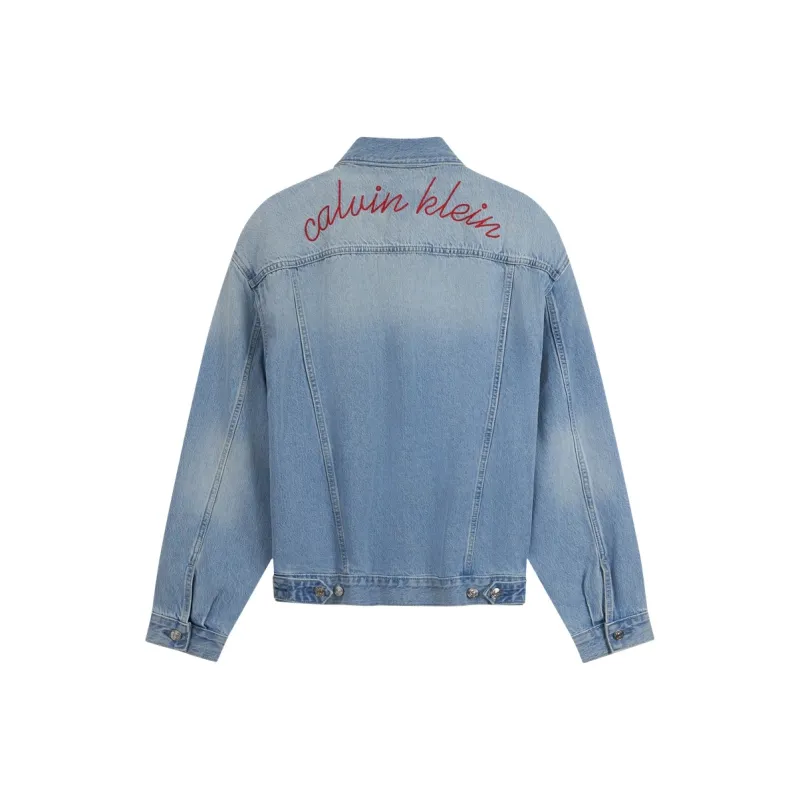 CALVIN KLEIN Denim Jacket Men's Denim Light Blue-1