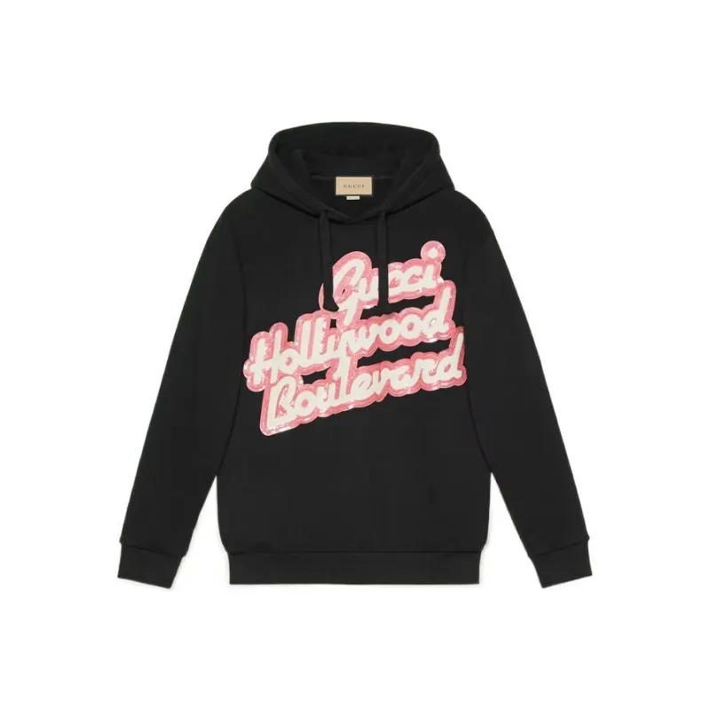GUCCI Sequin Graphic Sweatshirt Black-0