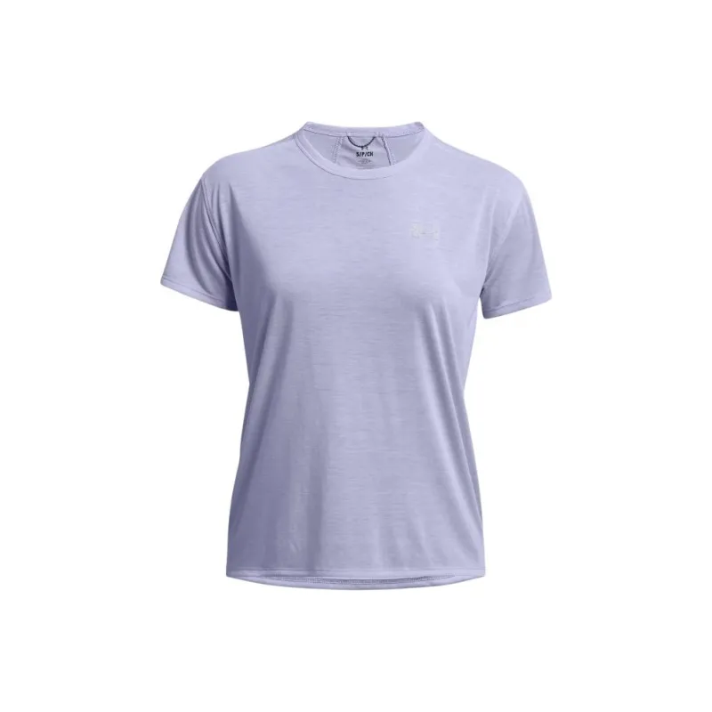 Under Armour Drop Shoulder Sleeve T Shirt Women's Light Blue Purple-0