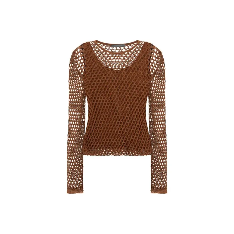 ALBERTA FERRETTI Mesh Long sleeves Top-0