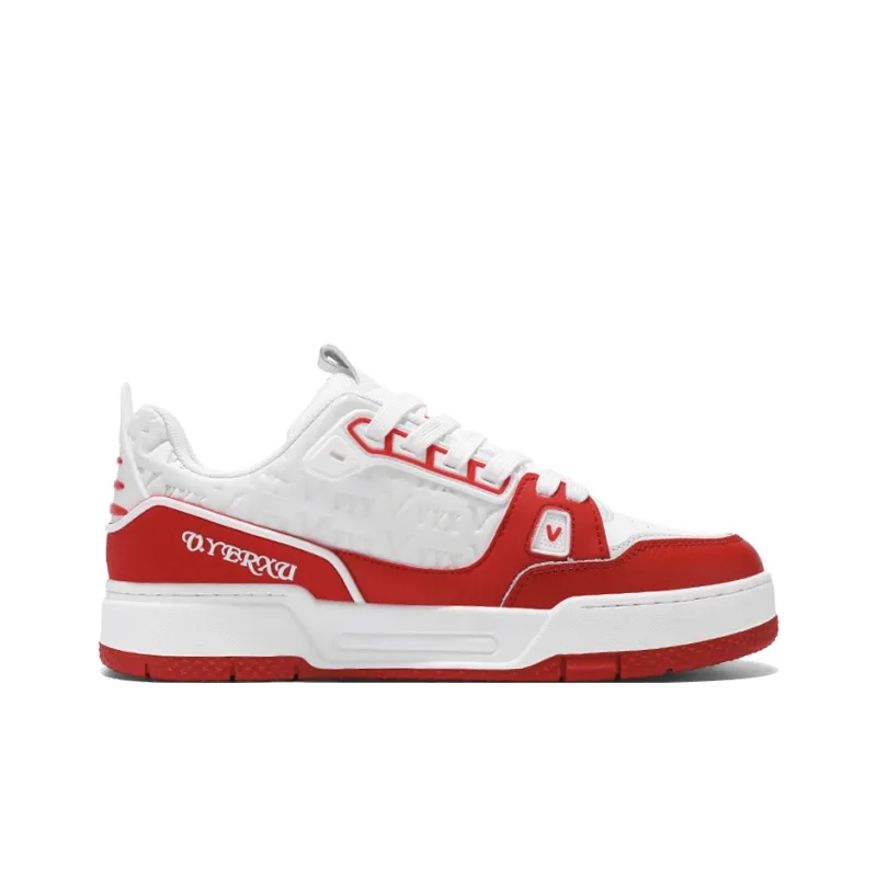 V.YERXU Versatile Casual White Sneakers Abrasion Resistant Lightweight Slip Resistant Low Top Skateboard Shoes Unisex-1