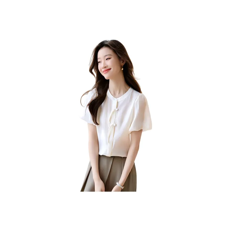 Mo Han Yi Mei Shirt Women's Ecru-0
