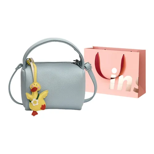 WHEELY BABY+ PU Crossbody One Shoulder Handbag Women's Blue/Yellow/Ecru/Black/Pink
