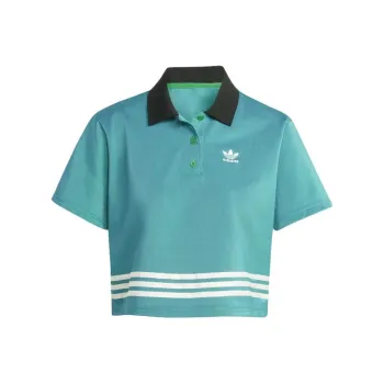 Adidas Originals SS23 Adicolor 70s Retro Series Polo Shirts Women's Green