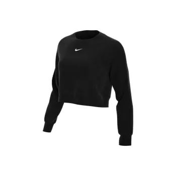 Nike Women's Sportswear Collection Essential Oversized Fleece Crewneck Black/White