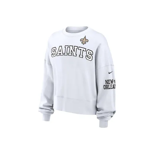 nike products FW/AW24 New Orleans Saints Women's nike products NFL Pullover Crew Sweatshirt Women's White