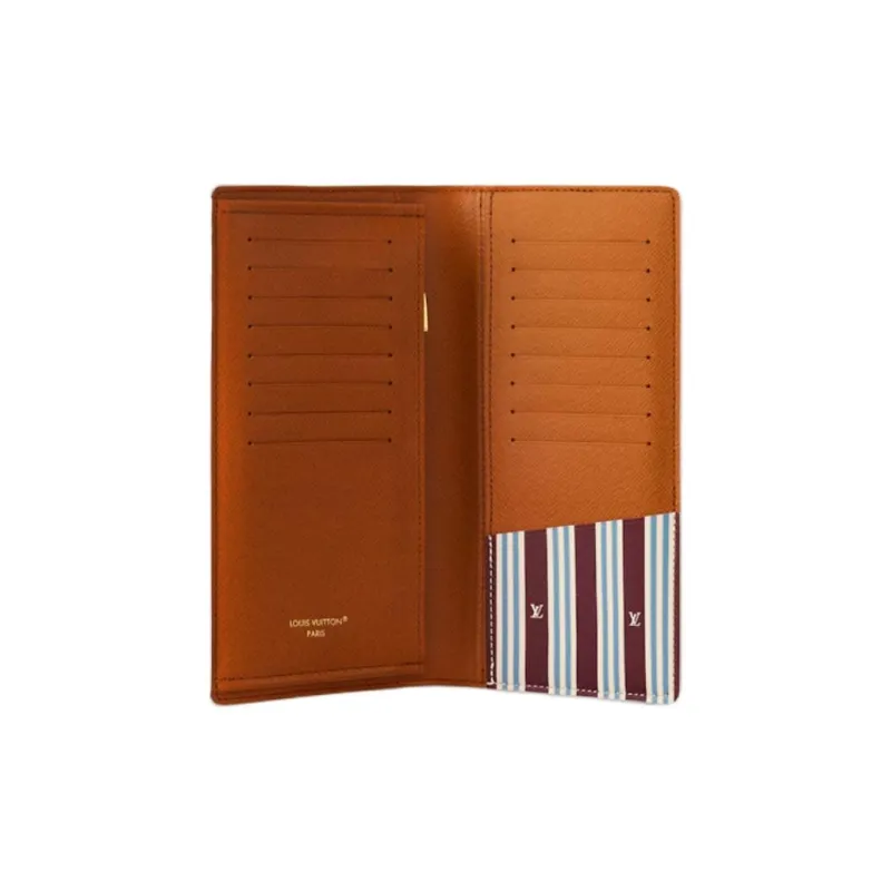 LOUIS VUITTON Brazza Monogram Heritage Coated Canvas Wallet Men's Ecru-2