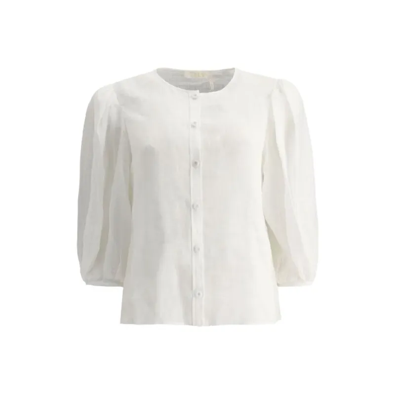 Chloé Puff sleeved Buttoned Blouse-0
