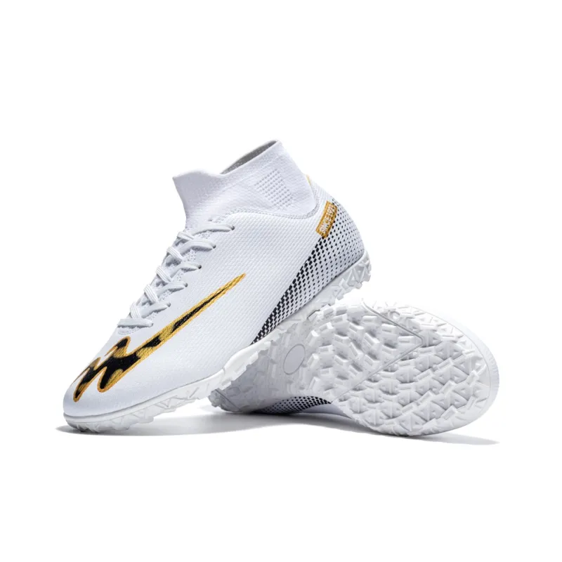 Binary Soccer Shoes Unisex High Top Gold-4