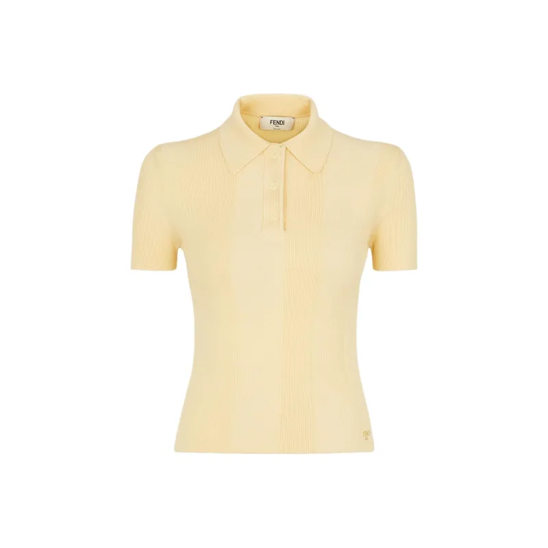 FENDI SS24 Polo Shirt Women's Yellow-0