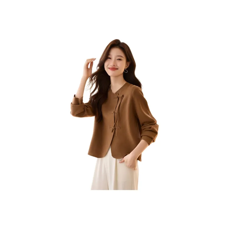 Mo Han Yi Mei Knitwear Women's Apricot Coffee-0