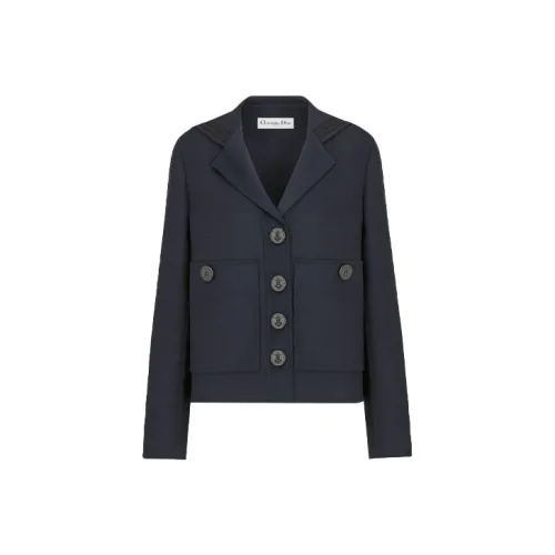 DIOR Quarterly New Products Jackets Women's Marine Blue