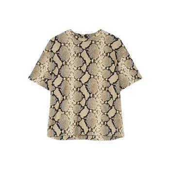 JIL SANDER Python Printed Crewneck T Shirt