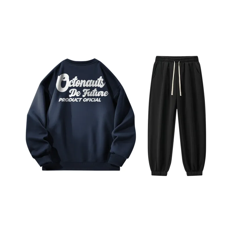 Small Columns Under The Sea Sweatshirt Set Unisex-2