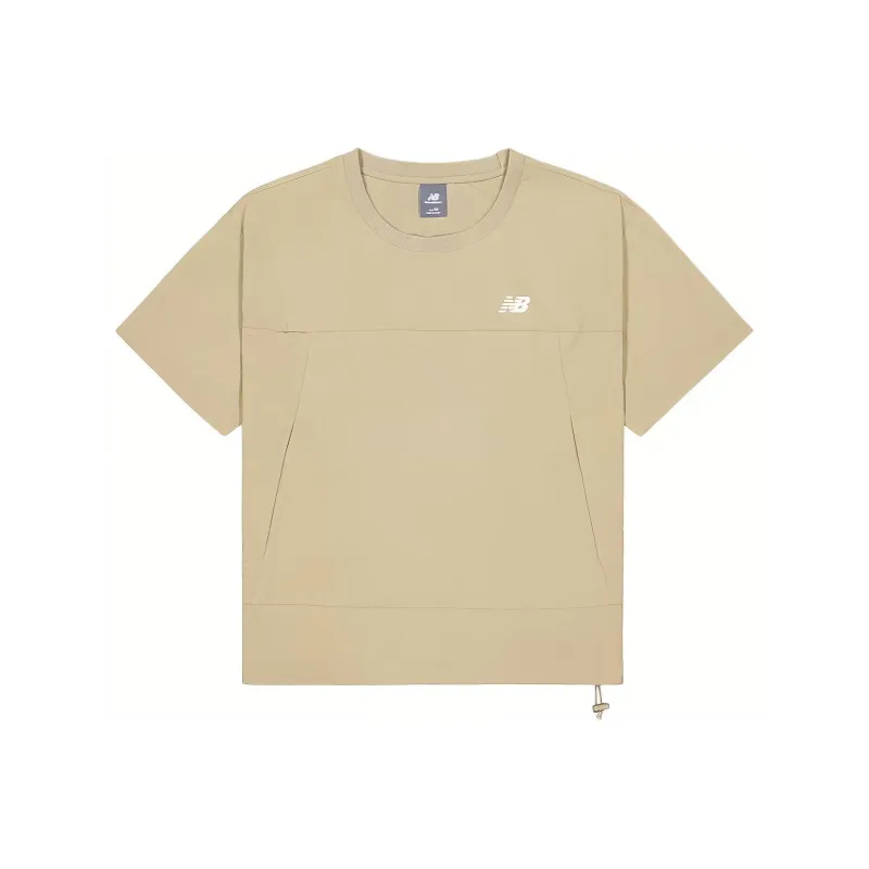 New Balance Drop Shoulder Sleeve T Shirt Women's Khaki-0