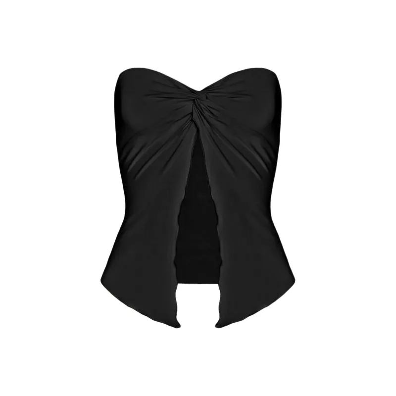 Tiger Mist CHARMAINE TOP Strapless Top Women's Black-0