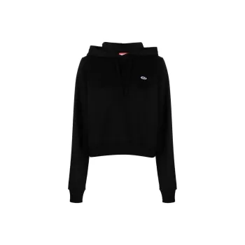 DIESEL F Reggy Logo Patch Drawstring Hoodie