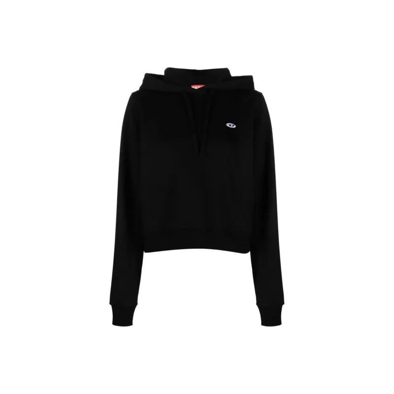 DIESEL F Reggy Logo Patch Drawstring Hoodie-0