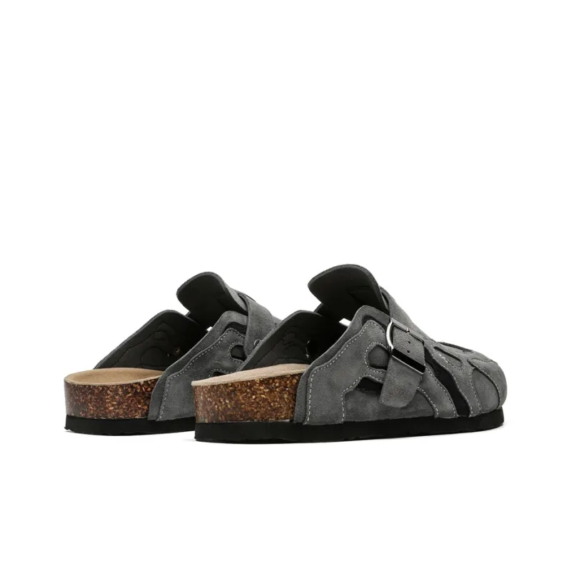 MOMGOG Cork Sole Abrasion Resistant Slip Resistant Closed Toe Slippers Unisex-13