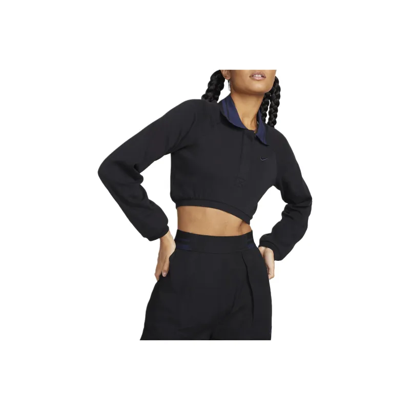 Nike Sportswear Collection Women's Cropped Long-Sleeve Polo-0