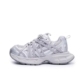 AUTOMOBILI LAMBORGHINI Chunky Sneakers Women's Low Top Silver