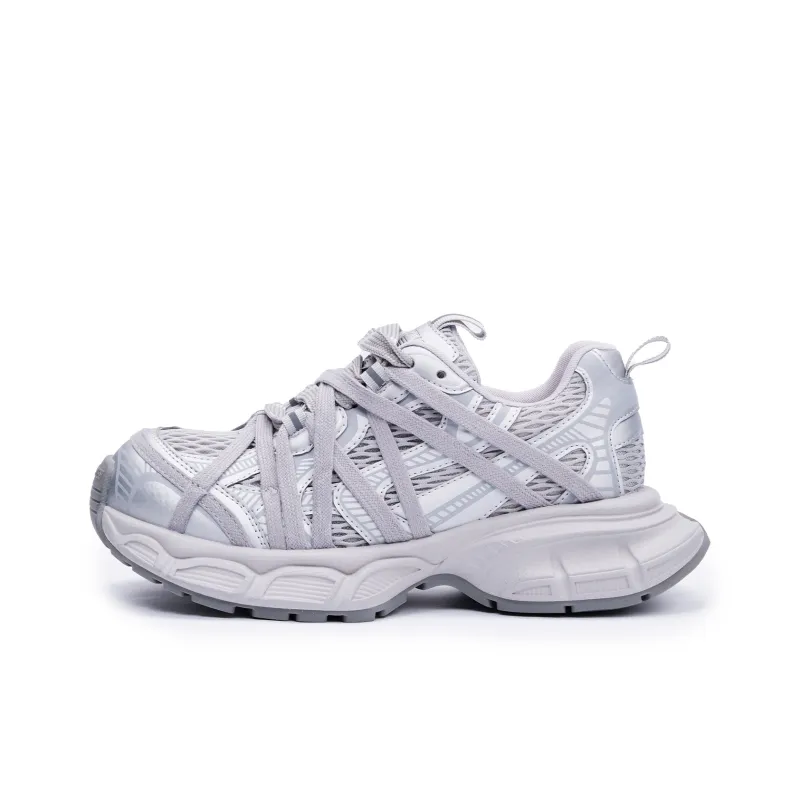 AUTOMOBILI LAMBORGHINI Chunky Sneakers Women's Low Top Silver-0