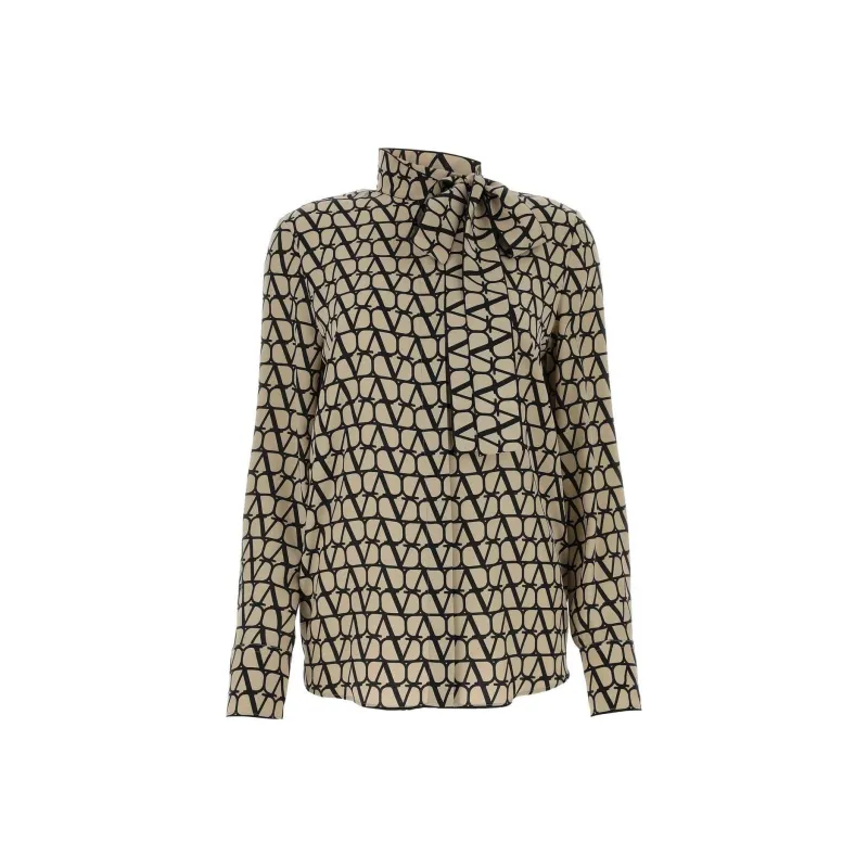Valentino VLogo Signature Long Sleeved Blouse-0