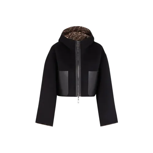 FENDI SS21 Jackets Coats Women's Black