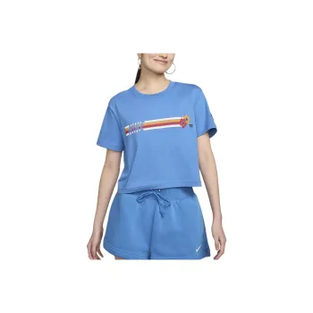 Nike Drop Shoulder Sleeve T Shirt Women's Starlight Blue
