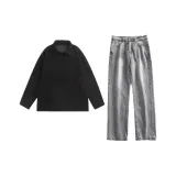 Black Sweatshirt+Smoke Gray Pants