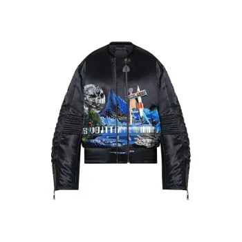 LOUIS VUITTON Cosmic Motel Print Biker Bomber