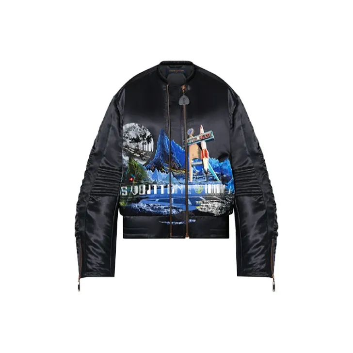 LOUIS VUITTON Cosmic Motel Print Biker Bomber-0